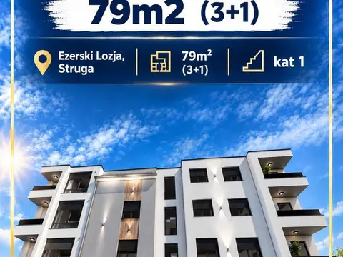 Se prodava stan od 79m2 vo Ezerski Lozja,Struga