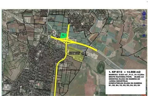 Плац 15000м2 на обиколница