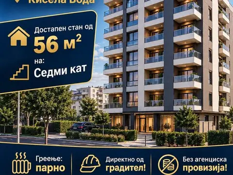 Продажба на нов стан во к.вода