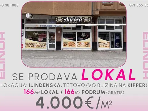 Se prodava lokal na Ilindenska vo Tetovo