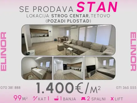 Se prodava stan vo centar vo Tetovo