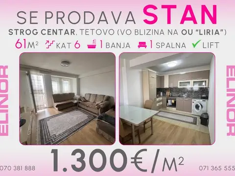 Se prodava stan vo strog centar vo blizina na Liria, Tetovo