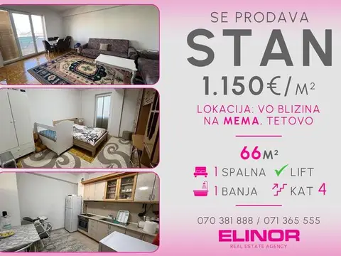 Se prodava stan vo blizina na Mema vo Tetovo