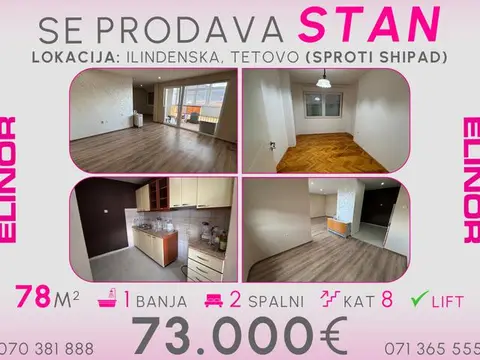 Se prodava stan na Ilindenska vo Tetovo