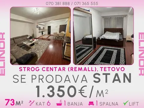 Se prodava stan vo Centar ( Remall ) vo Tetovo