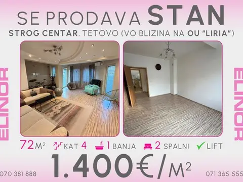 Se prodava stan vo strog centar vo blizina na Liria, Tetovo