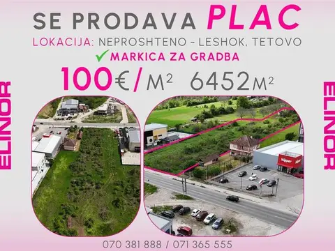 Se prodava plac so markica za gradba vo Neproshteno - Leshok