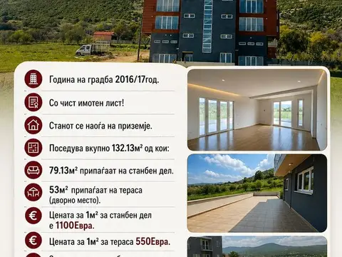 Се продава нов стан во сопиште