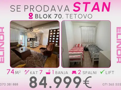 Se prodava stan vo Blok 70 vo Tetovo