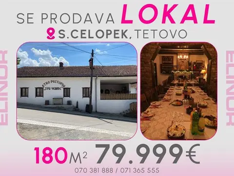 Se prodava lokal vo s. Celopek, Tetovo