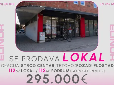 Se prodava lokal vo Centar pozadi Ploshtad vo Tetovo