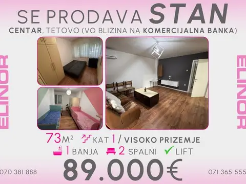 Se prodava stan vo Centar vo Tetovo