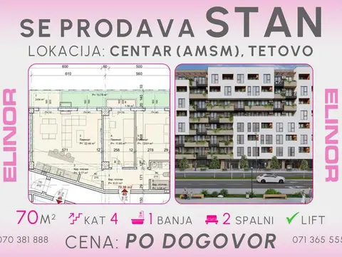Se prodava stan vo novogradba vo Centar, Tetovo