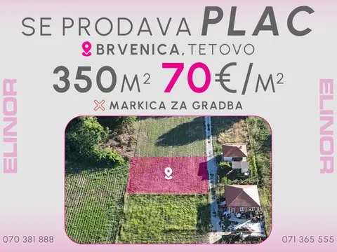 Se prodava plac vo Brvenica, Tetovo